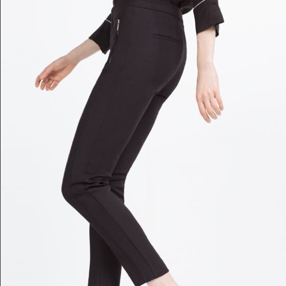 NWT Zara Zippered Dress Pants - Black